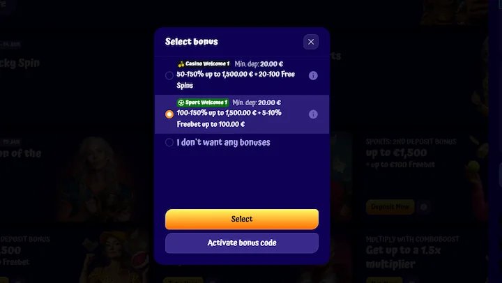 Meilleur code bonus spingranny à France